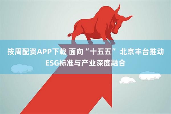 按周配资APP下载 面向“十五五” 北京丰台推动ESG标准与产业深度融合